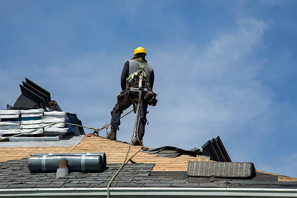 Professional Roofing technician working in Linville, VA